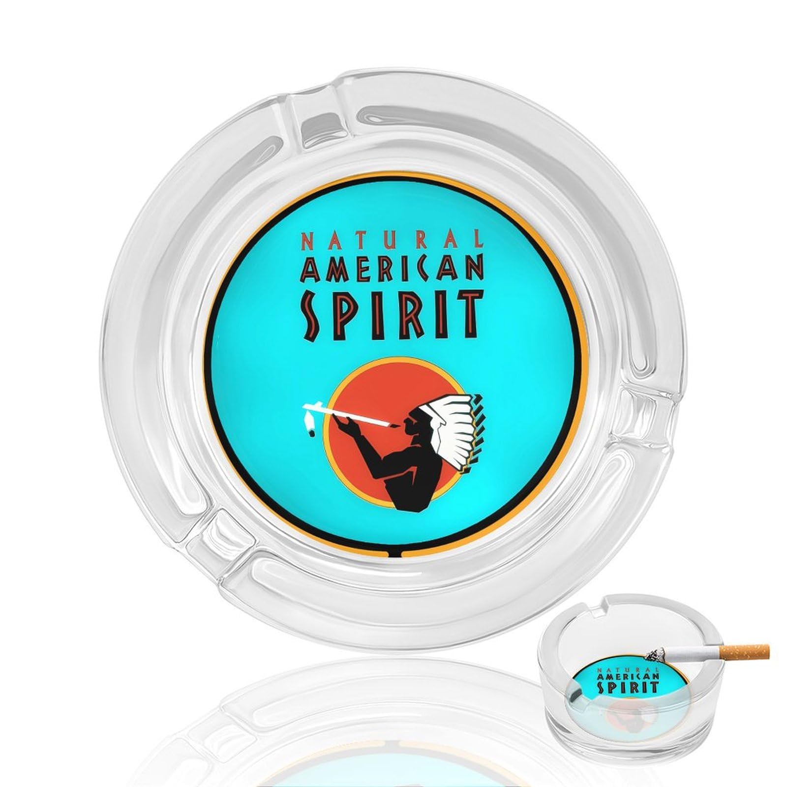 Amazon.co.jp: アメリカンスピリット ガラス灰皿 タバコ灰皿 円筒形 灰